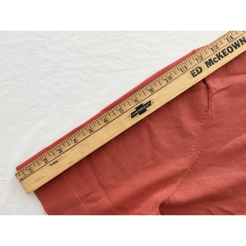 Pendleton Sweater Women XL Orange V Neck Silk Blend Short Sleeve Pullover NWT - Picture 13 of 16